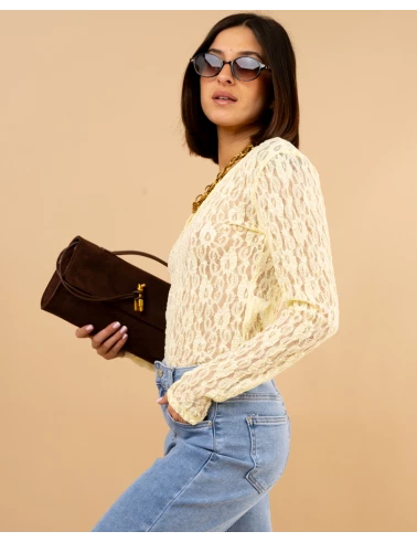 Top v dentelle