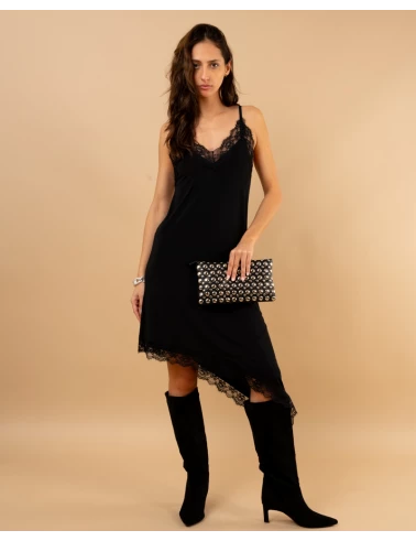 Robe longue dentelle