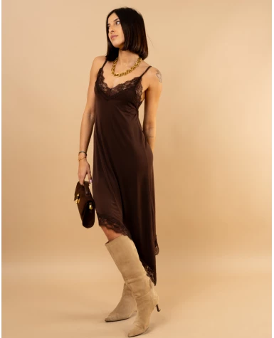 Robe longue dentelle