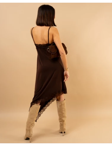 Robe longue dentelle