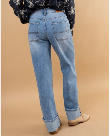 Jean large revers