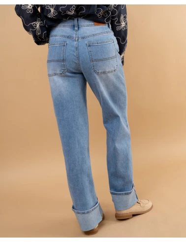 Jean large revers