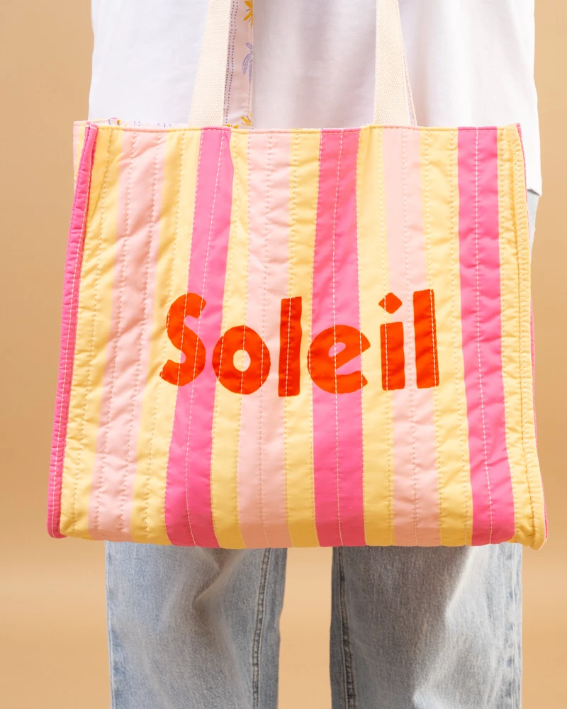 Sac rayures réversible