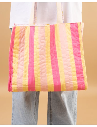 Sac rayures réversible