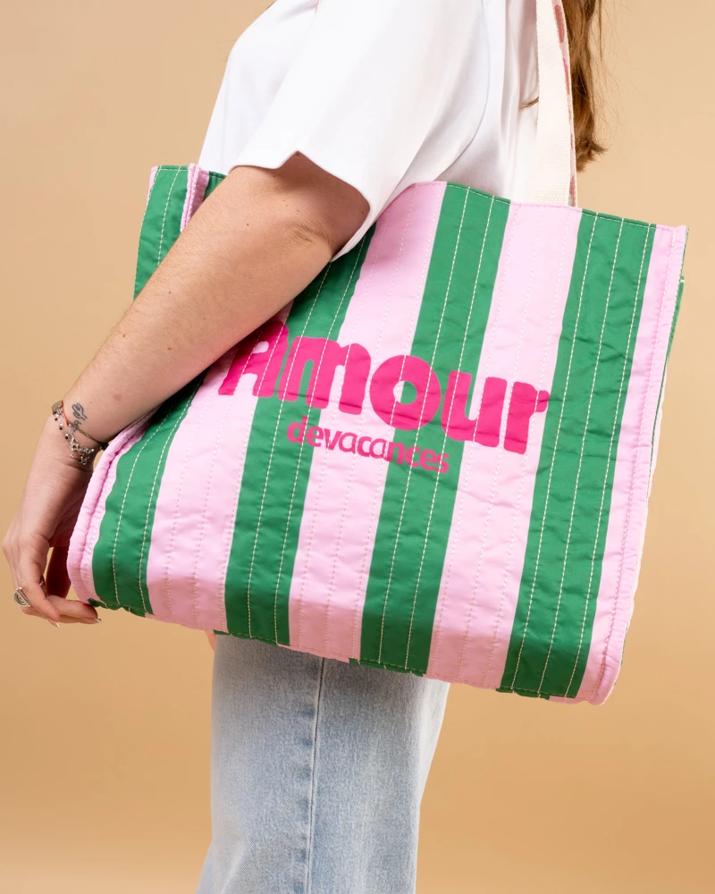 Sac rayures réversible