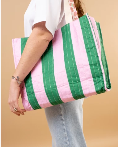 Sac rayures réversible