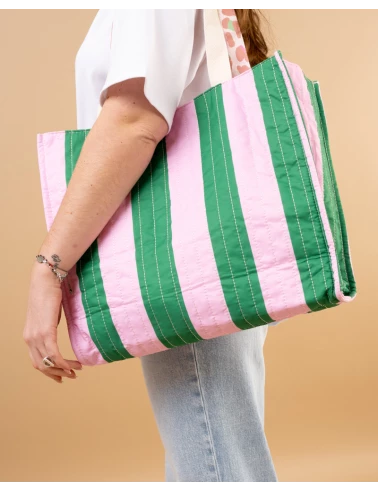 Sac rayures réversible