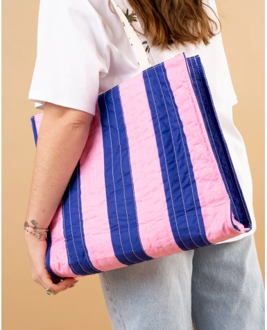 Sac rayures réversible