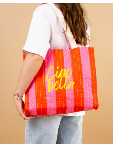 Sac rayures réversible