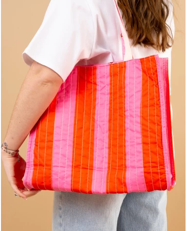 Sac rayures réversible