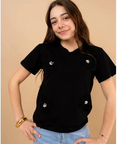 T-shirt fleurs
