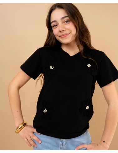 T-shirt fleurs