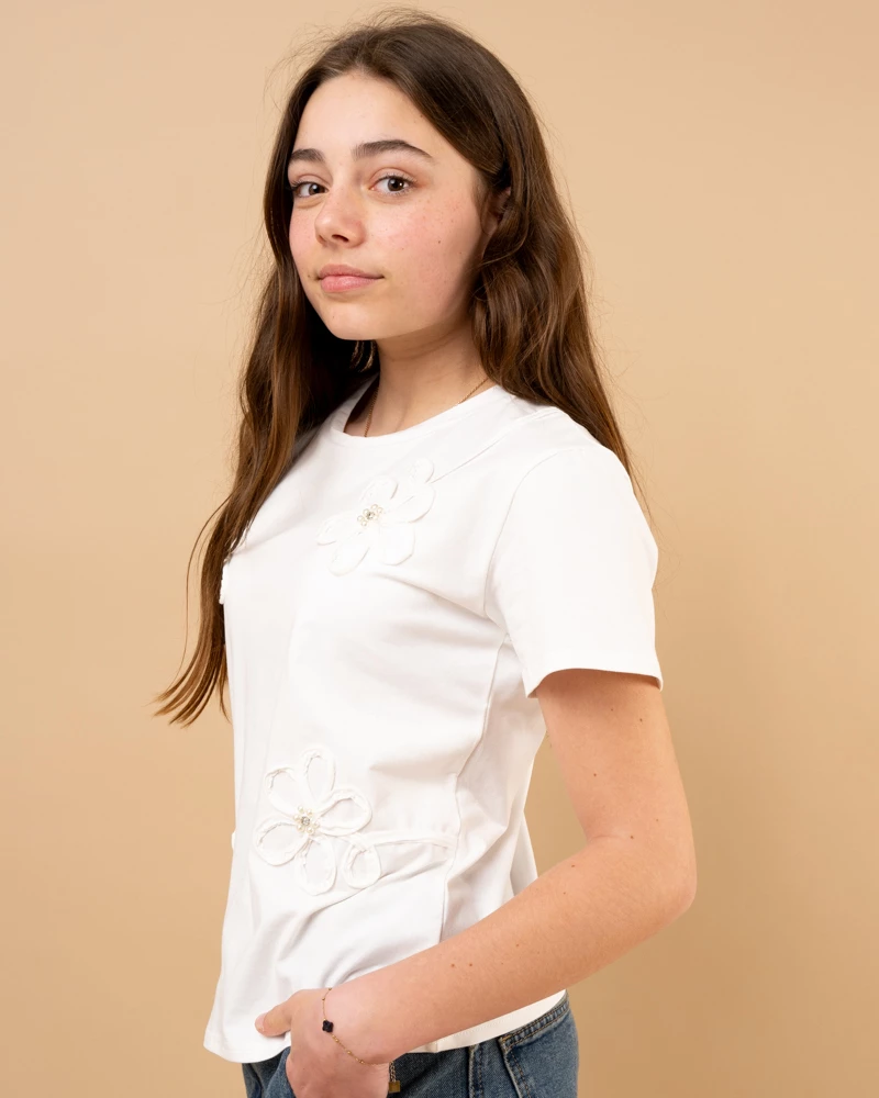 T-shirt fleurs