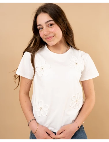 T-shirt fleurs