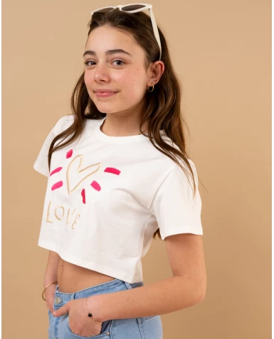 T-shirt crop top love
