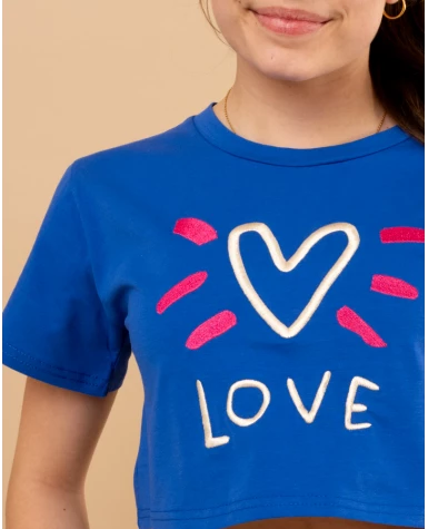 T-shirt crop top love