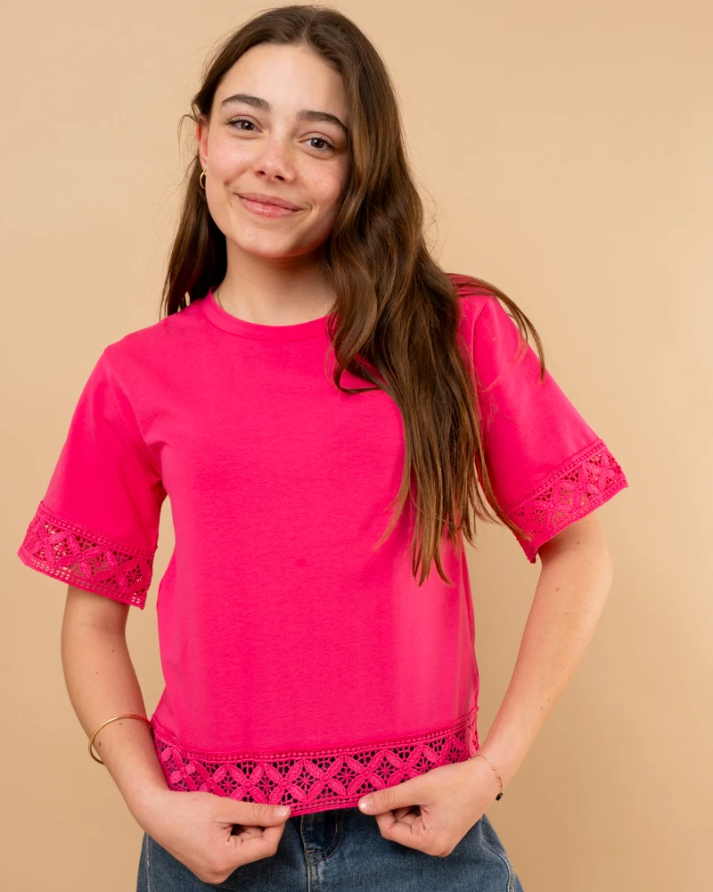 T-shirt dentelle