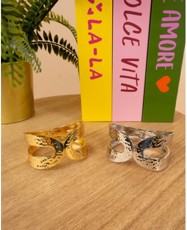 Bracelet boucles martelées