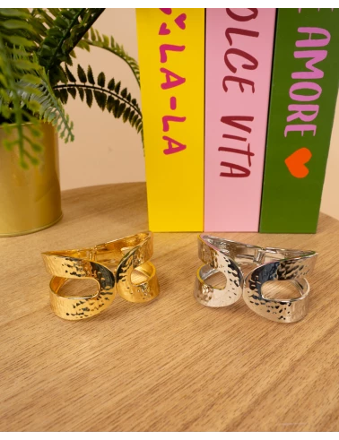 Bracelet boucles martelées