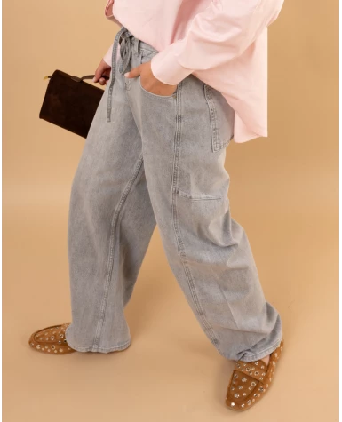 Jean balloon ceinture