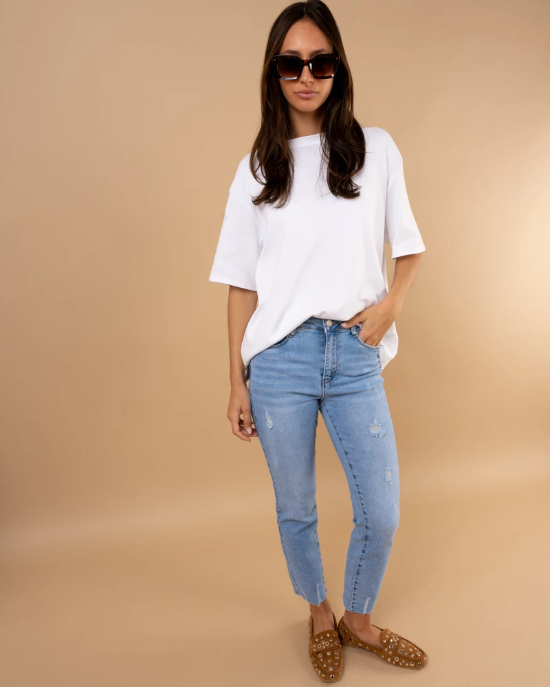 jean cropped push up
