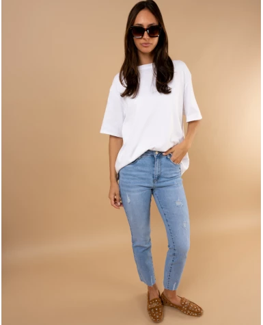 jean cropped push up