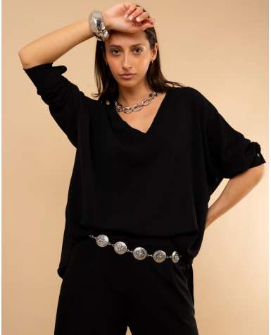 Blouse col en v