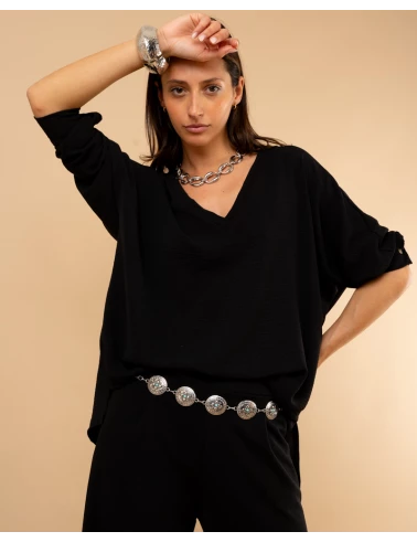 Blouse col en v