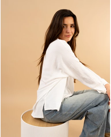 Blouse col en v
