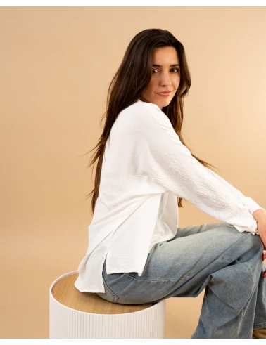 Blouse col en v