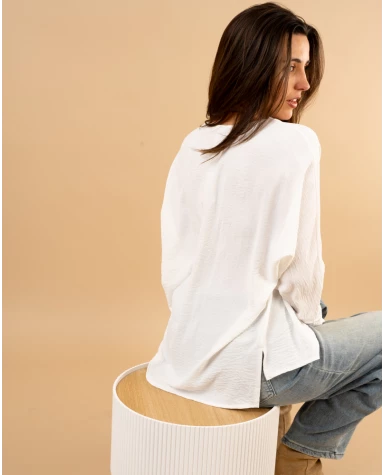 Blouse col en v