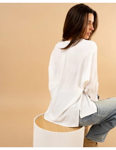 Blouse col en v
