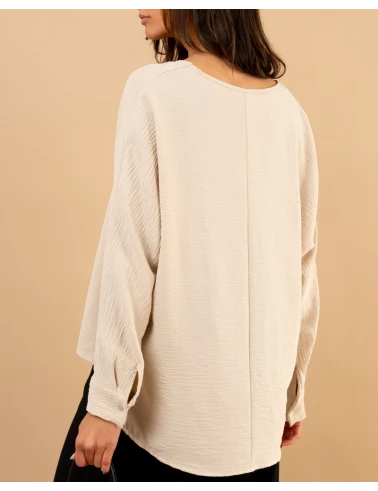 Blouse col en v