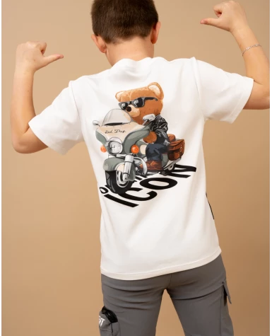 T-shirt bear moto