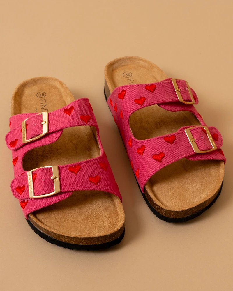 Mules coeurs