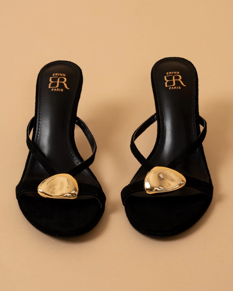 Mules talons bijou