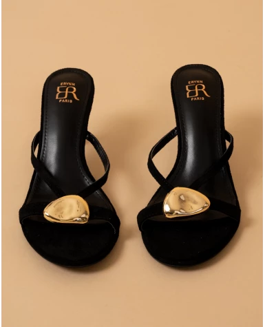 Mules talons bijou