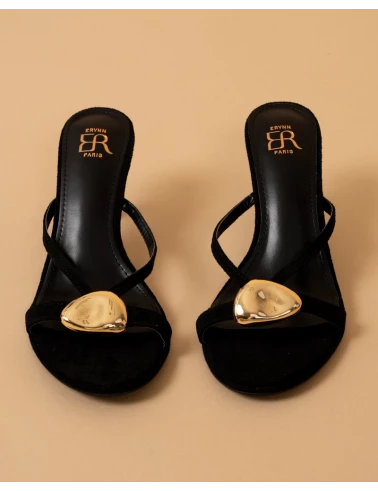 Mules talons bijou