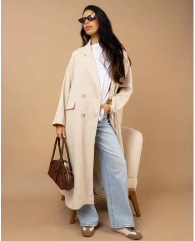 Veste longue lin