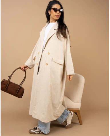 Veste longue lin