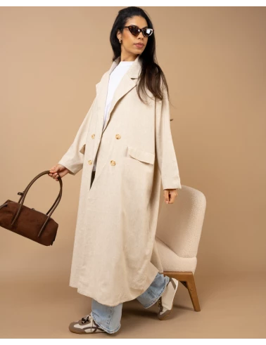 Veste longue lin