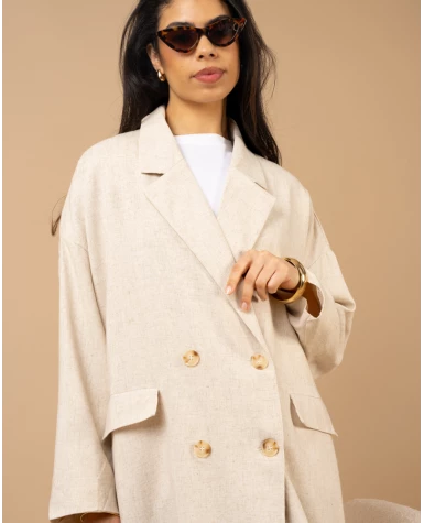Veste longue lin