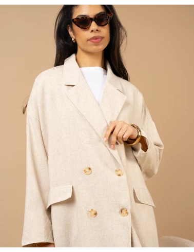 Veste longue lin