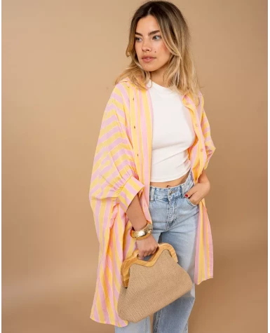 Tunique chemise rayée