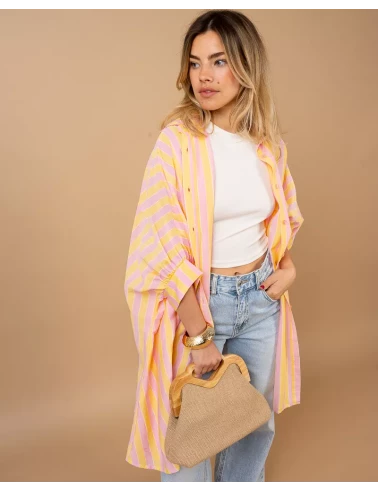 Tunique chemise rayée