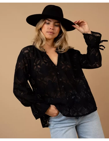 Blouse manches lacets