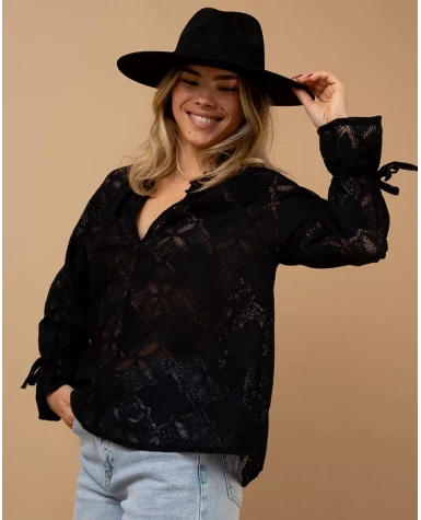 Blouse manches lacets