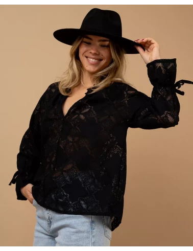 Blouse manches lacets