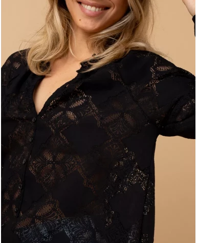 Blouse manches lacets