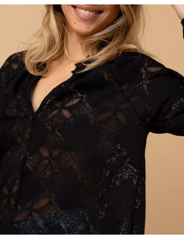Blouse manches lacets